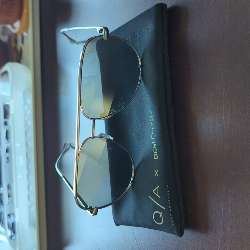 QUAY x Desi Perkins Aviator Sunglasses